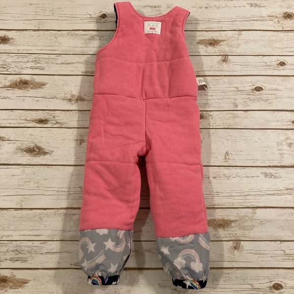 The Children’s Place Rainbow Print Puffer Snowsuit Bib Overalls 3T - Picture 11 of 13